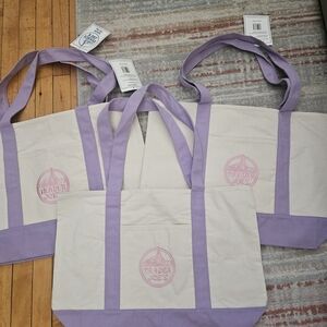 Trader Joe's Canvas Tote Bag - Lavender Trim